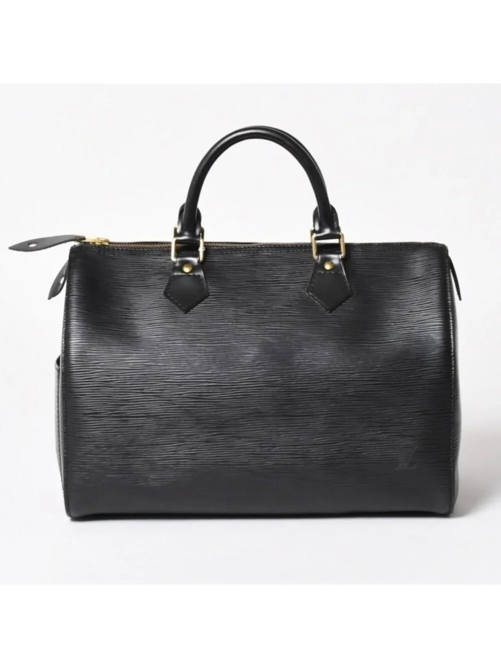 Louis Vuitton Speedy 30 Handbag Epi Leather Black Gold